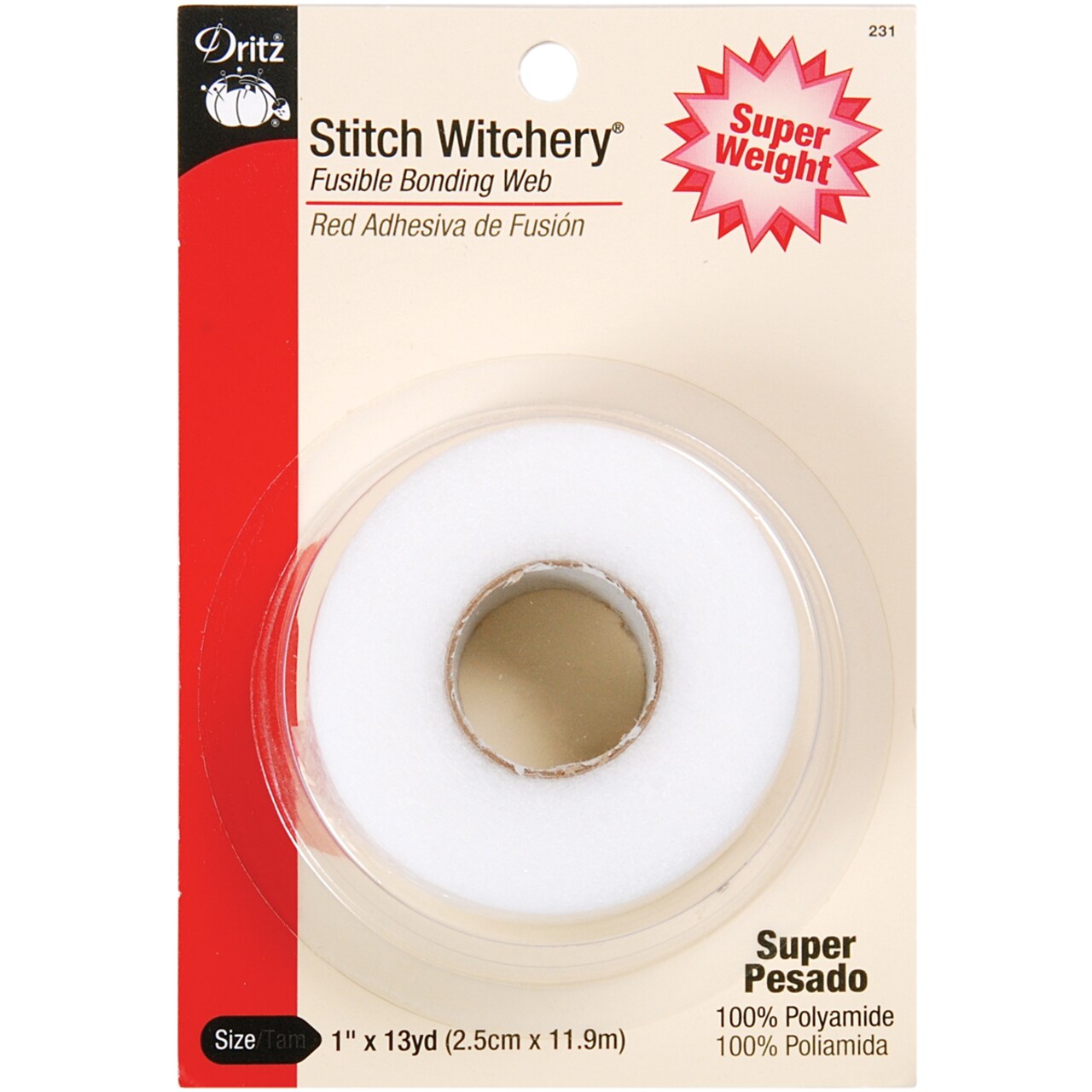 Dritz Stitch Witchery Fusible Bonding Web Super Weight-1"X13yd